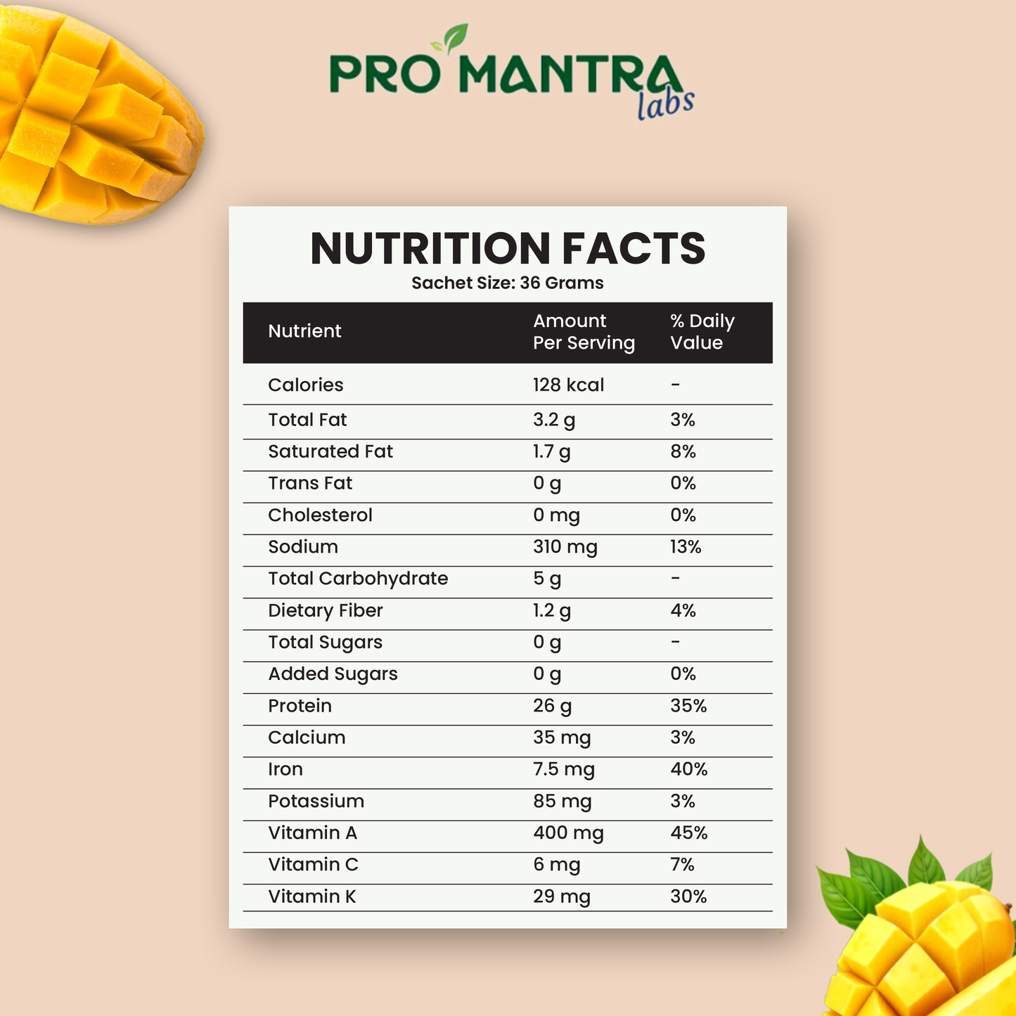 Mango Flavour Plant Protein