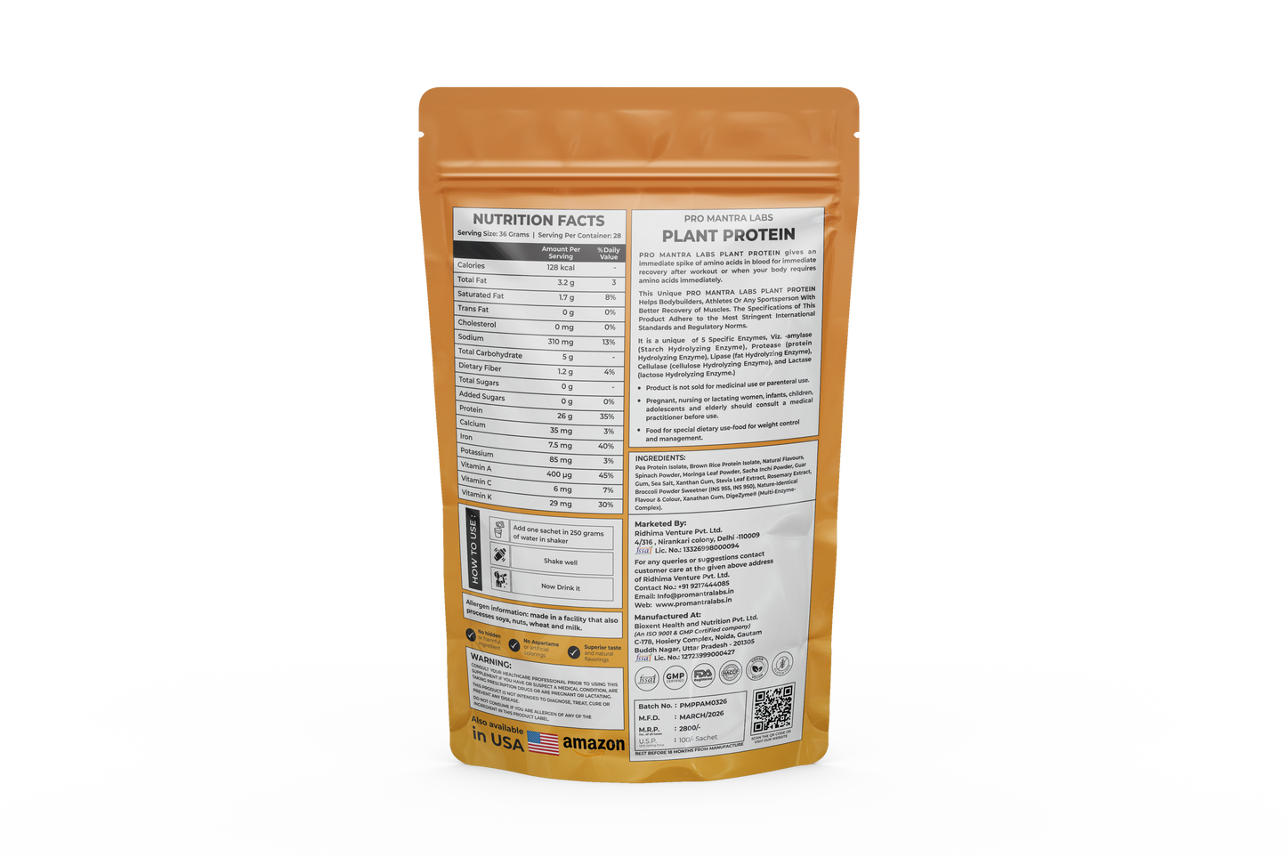 Mango Flavour Plant Protein