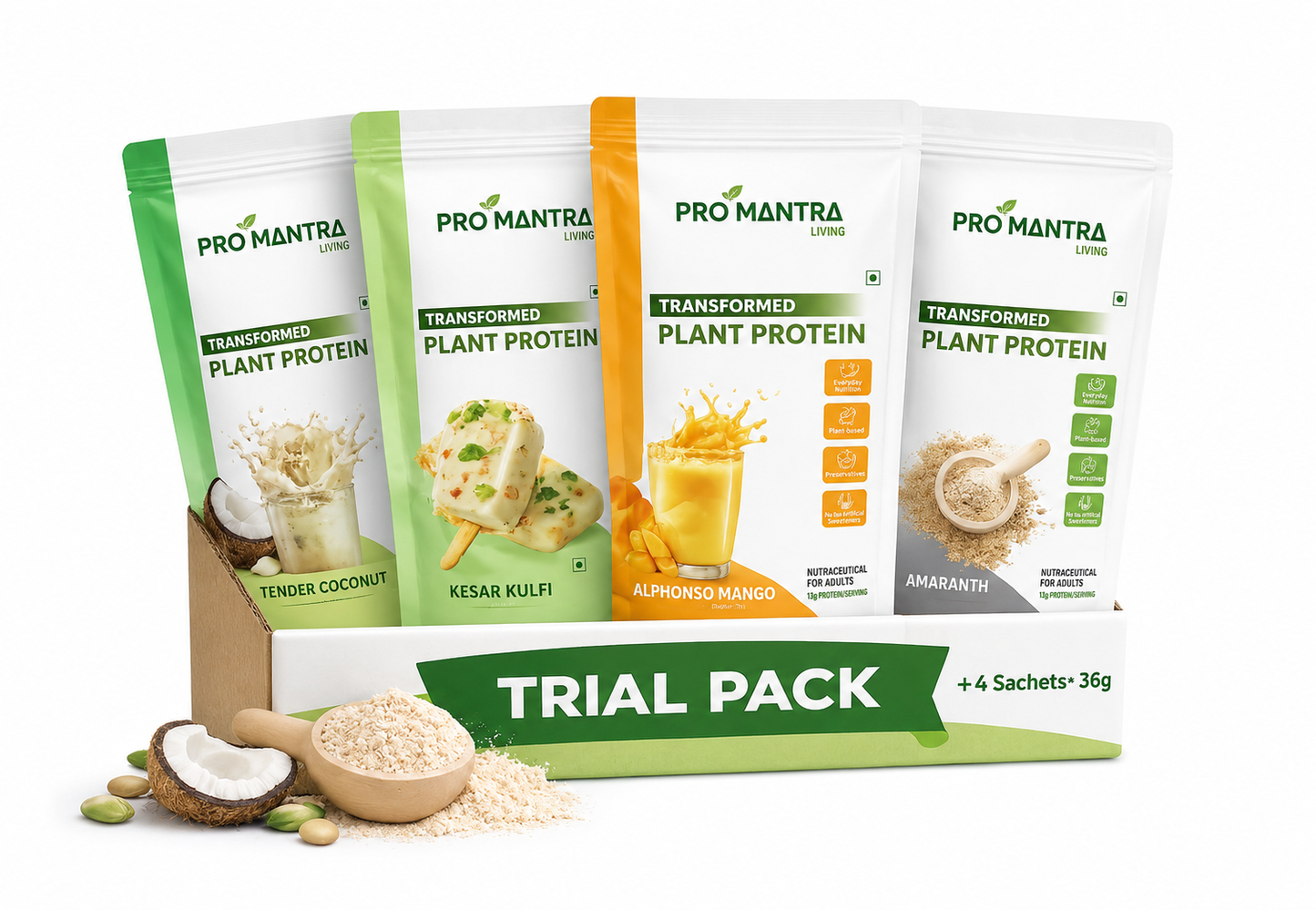 Protein sample ( pack of 8) 2 flavor each